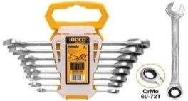 Набор комбинированных ключей с трещоткой INGCO HKSPAR1082