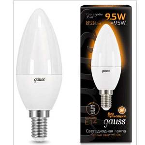Лампа Gauss LED Candle E14 9.5W 3000К 103101110