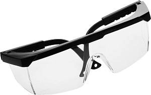 Очки STAYER защитные с регулируемыми по длине дужками, поликарбонатные прозрачные линзы с оправой 2-110451