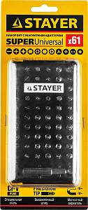 STAYER 61 шт, набор бит с магнитным адаптером (26084-H61)
