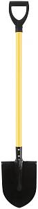 Лопата штыковая ЛУ, с желтым металлизированным черенком и V-ручкой 215х285х1130 мм КУРС