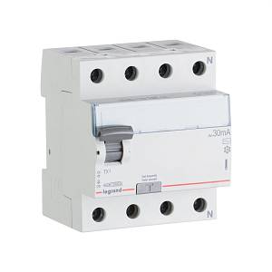 403009 Legrand Выключатель дифференциального тока TX³ 4П 40А 30мА тип AC 4 модуля