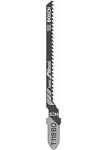 Пилка для лобзика Bosch по дереву, фанере ДСП T119 BO, быстрый рез (879) Bosch (Оснастка)