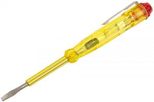 Отвертка индикаторная, желтая ручка 100 - 500 В, 140 мм KУРС