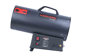 Газовая тепловая пушка Verton Air GH-33 (33 кВт,750м3,2,1кг/ч,рег.высоты/подачи газа,пропан/бутан, шланг редуктора 1.5м)