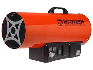 Нагреватель воздуха газ. Ecoterm GHD-50T прям., 50 кВт, термостат, переносной (Мощность 50кВт, Производительность 872 м3/ч, Тип газа: Пропан, Термоста
