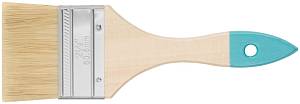 Кисть флейцевая, натур. cветлая щетина, деревянная ручка 2,5" (63 мм) MOS