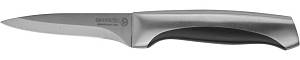 Нож LEGIONER "FERRATA" овощной, рукоятка с металлическими вставками, лезвие из нержавеющей стали, 90мм 47948